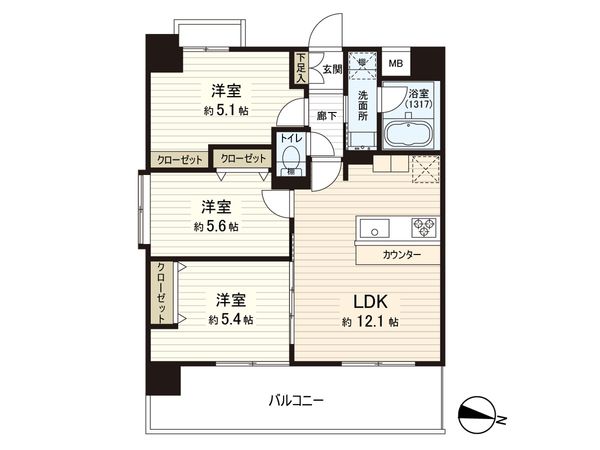 パーセル中野弥生町 間取図(平面図) パーセル中野弥生町 間取図(平面図)