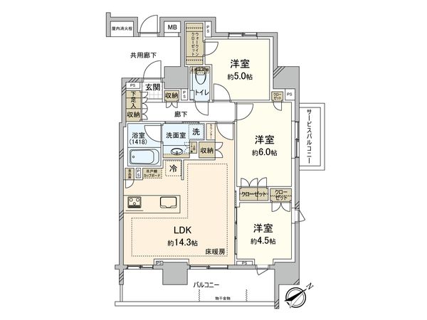 ルジェンテ新中野STATIONONE 間取図(平面図) 間取図(平面図)