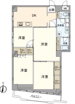 シャンボール新中野 間取図(平面図) シャンボール新中野 間取図(平面図)