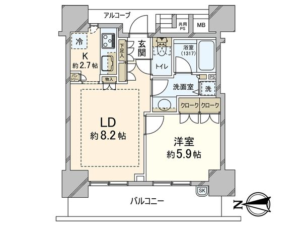 中野南台パーク・ホームズ 間取図(平面図) 間取図(平面図)