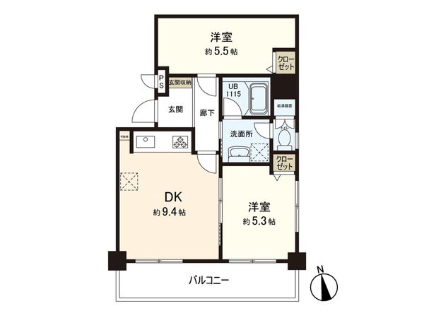 エクセルシオール五條 間取図(平面図)