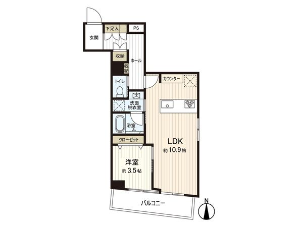 シャンボール新中野 間取図(平面図)