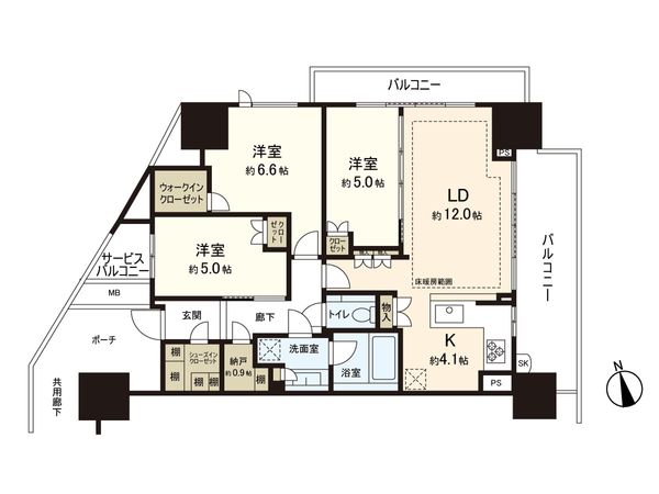 シティハウス笹塚レジデンス 間取図(平面図) シティハウス笹塚レジデンス 間取図(平面図)