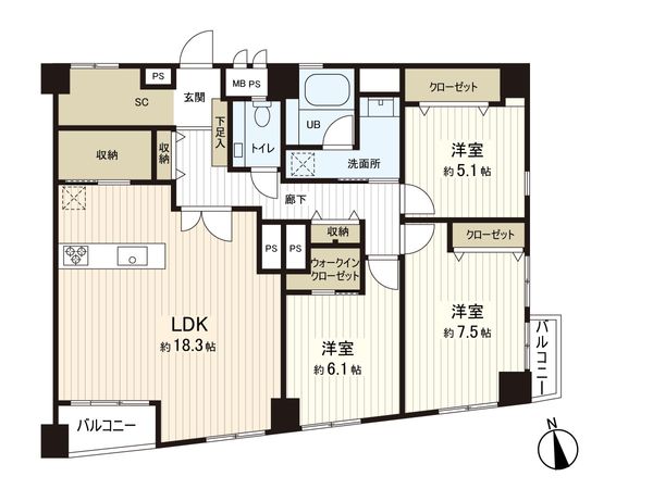 東中野フレンドマンション 間取図(平面図) 東中野フレンドマンション 間取図(平面図)