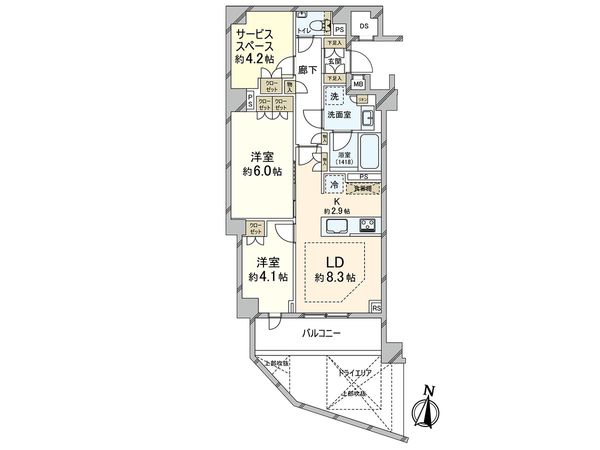 オープンレジデンシア中野坂上コート 間取図(平面図) オープンレジデンシア中野坂上コート 間取図(平面図)