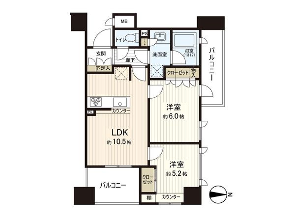 グラーサ中野坂上 間取図(平面図) グラーサ中野坂上 間取図(平面図)
