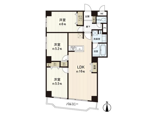 シャンボール新中野 間取図(平面図) シャンボール新中野 間取図(平面図)