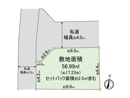 中野区上高田2丁目 土地 区画図