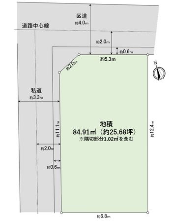 中野区上高田1丁目 土地 区画図 中野区上高田1丁目 土地 区画図