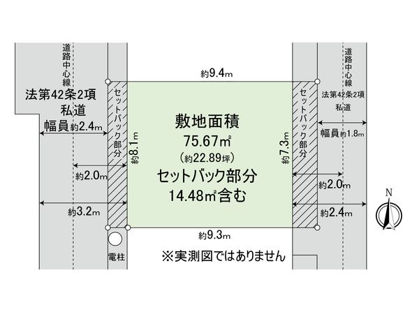 中野区中央5丁目 土地 区画図 中野区中央5丁目 土地 区画図