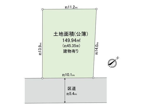 杉並区善福寺2丁目 土地 区画図