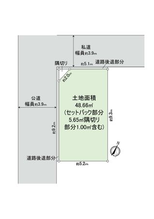 中野区松が丘1丁目 土地 区画図 中野区松が丘1丁目 土地 区画図