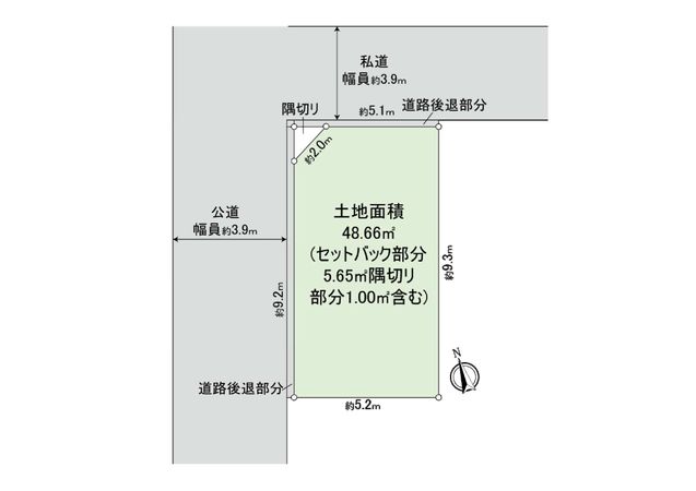 中野区松が丘1丁目 土地 区画図
