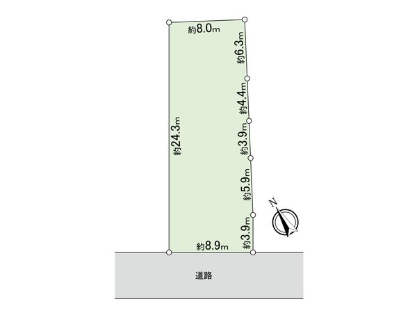 中野区松が丘1丁目 土地 区画図 中野区松が丘1丁目 土地 区画図