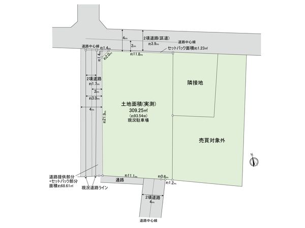 中野区松が丘1丁目 土地 区画図 中野区松が丘1丁目 土地 区画図