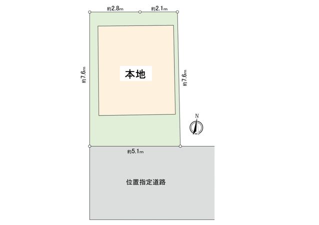 中野区松が丘2丁目 条件付き土地 区画図 中野区松が丘2丁目 条件付き土地 区画図