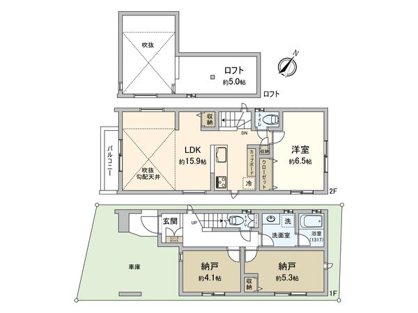 中野区沼袋2丁目 新築 間取図(平面図) 中野区沼袋2丁目 新築 間取図(平面図)