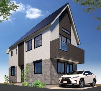 中野区沼袋4丁目 新築戸建 外観パース図