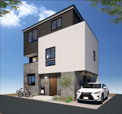 中野区東中野2丁目 新築戸建 外観パース図 中野区東中野2丁目 新築戸建 外観パース図