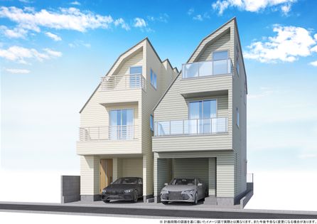 中野区上高田3丁目 新築戸建 2号棟 外観パース図