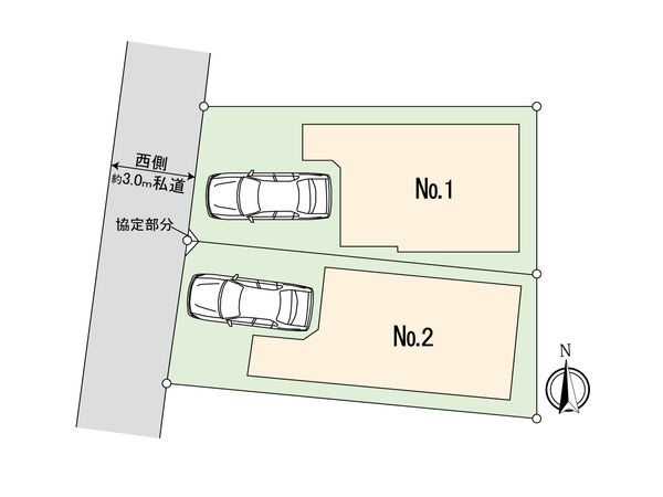 中野区上高田3丁目 新築戸建 1号棟 全体区画図 全体区画図