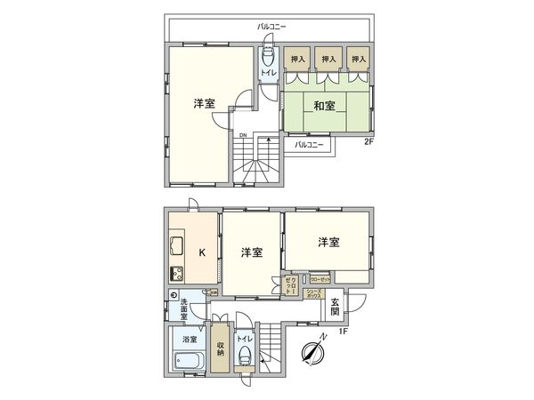 中野区東中野2丁目 間取図(平面図) 間取図(平面図)