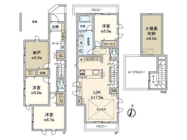 [新築]中野区沼袋1丁目 間取図(平面図)
