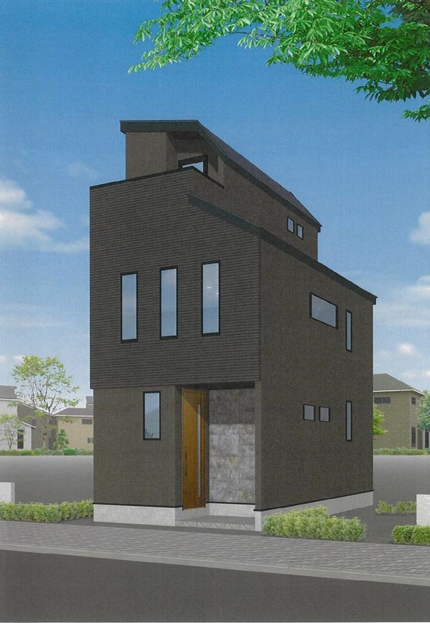 中野区中野3丁目 新築戸建 外観パース図 外観パース図