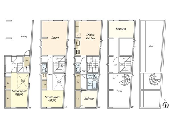 中野区新井2丁目 戸建 間取図(平面図) 中野区新井2丁目 戸建 間取図(平面図)