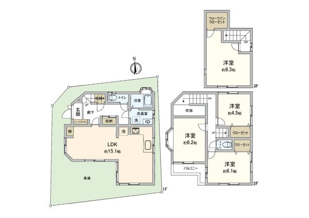 中野区野方5丁目 間取図(平面図)