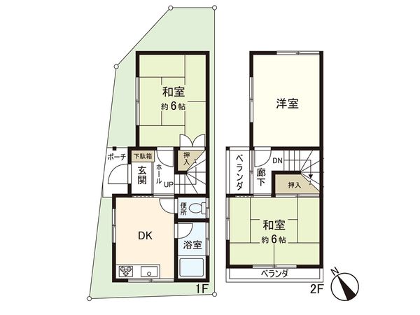中野区江古田3丁目 戸建 間取図(平面図) 中野区江古田3丁目 戸建 間取図(平面図)