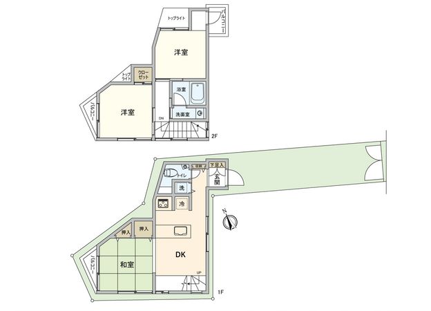 中野区中央5丁目 戸建 間取図(平面図) 中野区中央5丁目 戸建 間取図(平面図)