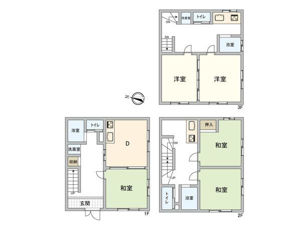中野区中央5丁目 戸建 間取図(平面図) 中野区中央5丁目 戸建 間取図(平面図)