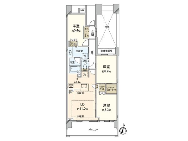 プラウド東中野 間取図(平面図) プラウド東中野 間取図(平面図)