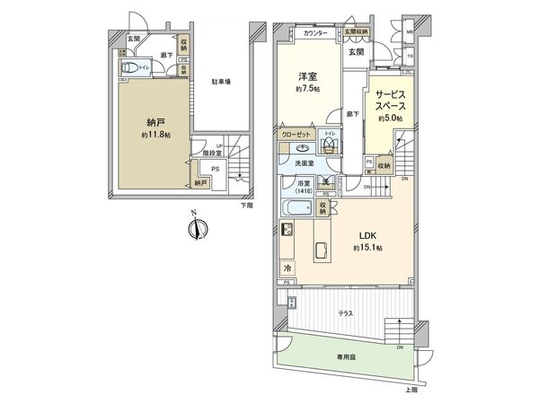 ディアクオーレ中野文園 間取図(平面図)
