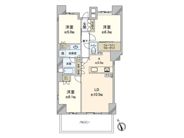 プレミスト中野通り 間取図(平面図) 間取図(平面図)