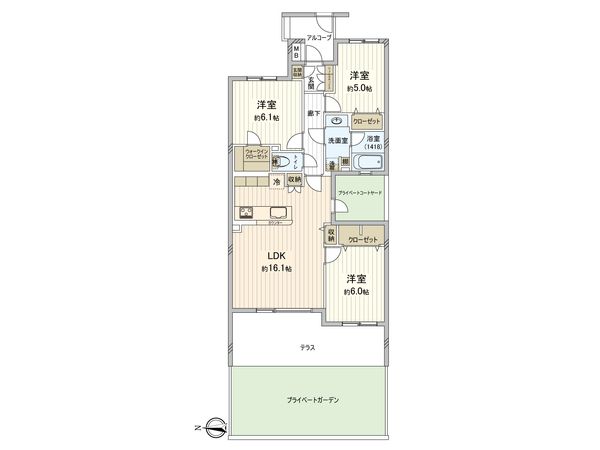 フラッツ鷺ノ宮 間取図(平面図) フラッツ鷺ノ宮 間取図(平面図)