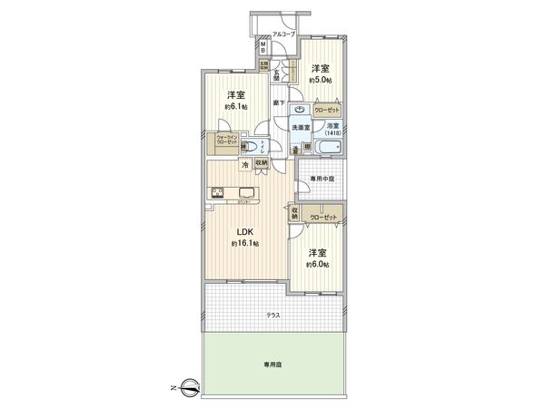 フラッツ鷺ノ宮 間取図(平面図) フラッツ鷺ノ宮 間取図(平面図)