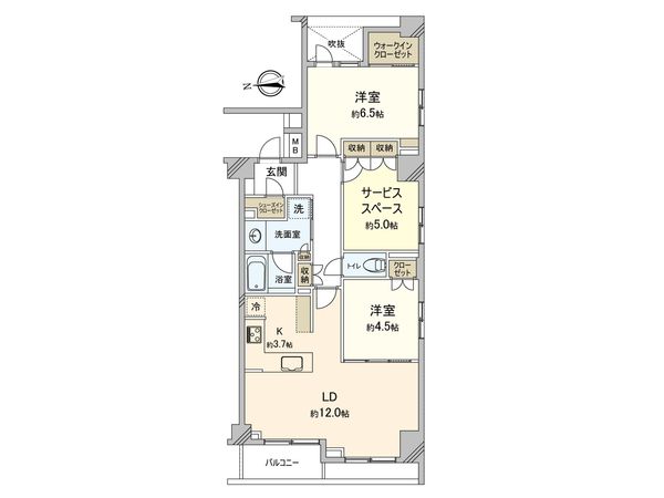 オープンレジデンシア中野平和の森公園テラス 間取図(平面図) オープンレジデンシア中野平和の森公園テラス 間取図(平面図)