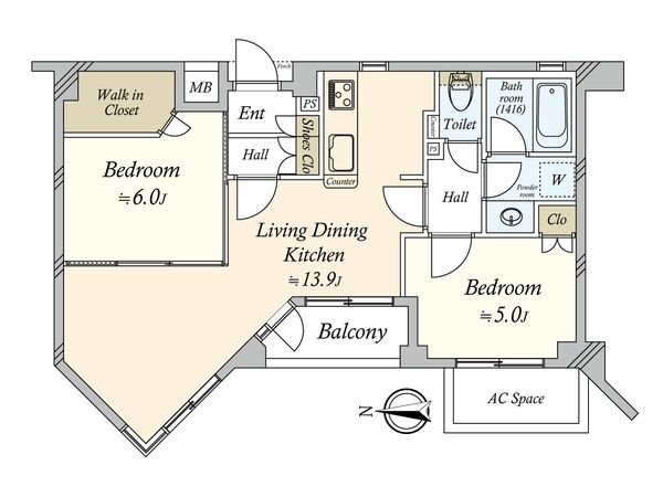 ジェイパーク高田馬場プレジャーステージ 間取図(平面図)