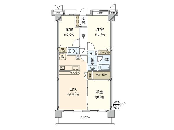 メイツ哲学堂公園 間取図(平面図) メイツ哲学堂公園 間取図(平面図)
