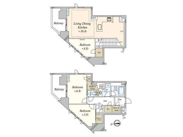 クリオ市谷薬王寺 間取図(平面図) クリオ市谷薬王寺 間取図(平面図)