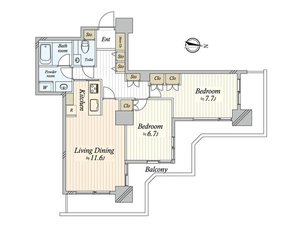 なかのサンクォーレ 間取図(平面図) なかのサンクォーレ 間取図(平面図)