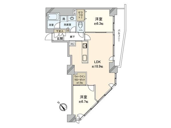 パークタワー東中野 間取図(平面図) パークタワー東中野 間取図(平面図)
