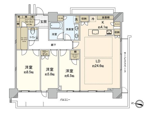 パークシティ中野 ザ タワー ブリーズ 間取図(平面図) パークシティ中野 ザ タワー ブリーズ 間取図(平面図)