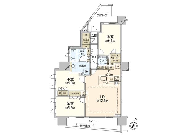 東中野桜山レジデンス 間取図(平面図) 間取図(平面図)