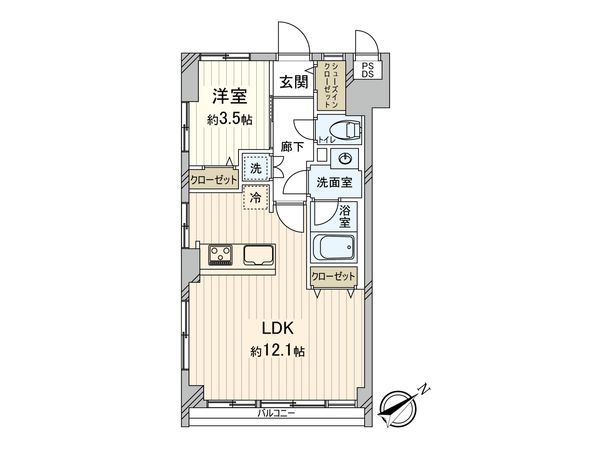 中野住研コーポ 間取図(平面図) 中野住研コーポ 間取図(平面図)