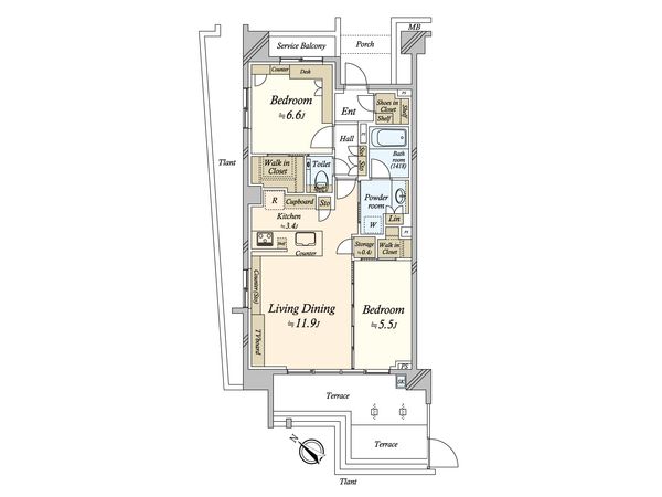 シティハウス中野テラス 間取図(平面図)