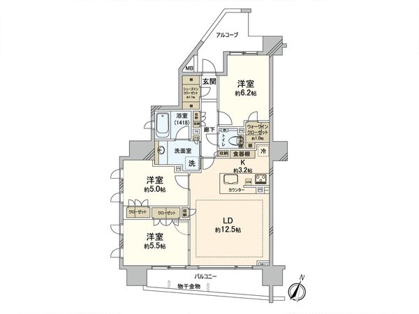 東中野桜山レジデンス 間取図(平面図) 東中野桜山レジデンス 間取図(平面図)