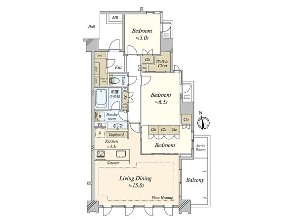 グランツオーベル中野 間取図(平面図) グランツオーベル中野 間取図(平面図)
